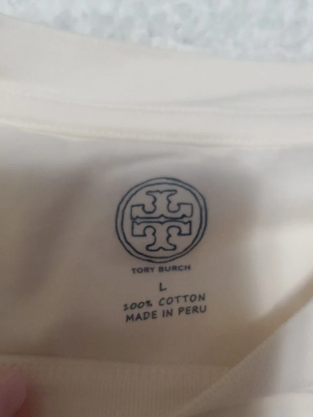 Tory Burch Cream Short-Sleeve Tee with Rainbow and Mountain Graphic